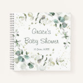 Eucalyptus gebladerte Baby shower spiraal Notitieb Notitieboek (Voorkant)