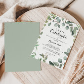 Eucalyptus gebladerte laten we feest vieren kaart