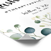 Eucalyptus gebladerte sociale media bruiloft / fee poster (Hoek)