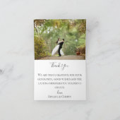 Eucalyptus gebladerte trouwfoto Dank u Bedankkaart (Binnen)