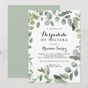 Eucalyptus gebladerte verrukt Spaans Vrijgezellenf Kaart