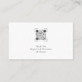 Eucalyptus Gedicht Huwelijksreis Wens QR Code Informatiekaartje (Achterkant)