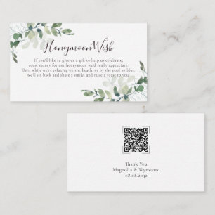 Eucalyptus Gedicht Huwelijksreis Wens QR Code Informatiekaartje