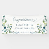 Eucalyptus Gefeliciteerd met het ontvangen van bru Spandoek (Horizontaal)