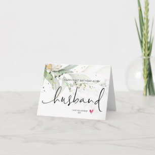 Eucalyptus gelukkig eerste verjaardag als man kaart