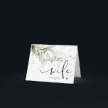 Eucalyptus gelukkige eerste verjaardag als geschen kaart<br><div class="desc">Deze leuke gelukkige verjaardag als mijn vrouw Kaart,  is een leuke manier om de verjaardag van je nieuwe vrouw te vieren!</div>