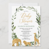 Eucalyptus genderneutraal groen goud safari kaart (Voorkant)