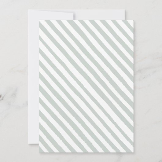 Eucalyptus genderneutrale uitnodiging voor baby sh (Achterkant)