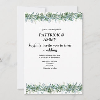 Eucalyptus generery wedding kaart