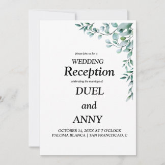 Eucalyptus generery wedding kaart