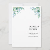 Eucalyptus generery wedding kaart (Voorkant)