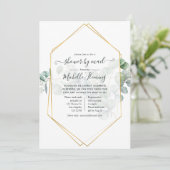 Eucalyptus Geometric Baby shower by Mail Kaart (Staand voorkant)