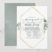 Eucalyptus Geometric Baby shower by Mail Kaart (Voorkant / Achterkant)