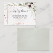 Eucalyptus Geometric Baby shower Display Shower Informatiekaartje (Voorkant / Achterkant)