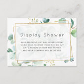 Eucalyptus Geometric Bridal Display Shower Informatiekaartje (Voorkant)