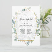 Eucalyptus Geometric Bridal of Baby shower per pos Kaart (Staand voorkant)