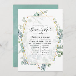 Eucalyptus Geometric Bridal of Baby shower per pos Kaart