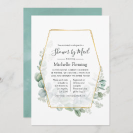 Eucalyptus Geometric Bridal of Baby shower per pos Kaart