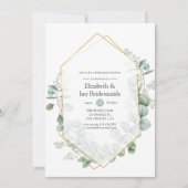 Eucalyptus Geometric Bridesmaids Luncheon Kaart (Voorkant)