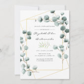 Eucalyptus Geometric Bridesmaids Luncheon nodigen Kaart (Voorkant)