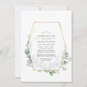 Eucalyptus Geometric Celebration of Life Foto Kaart (Voorkant)