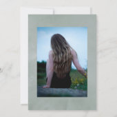 Eucalyptus Geometric Celebration of Life Foto Kaart (Achterkant)