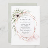 Eucalyptus Geometric Celebration of Life Kaart (Voorkant / Achterkant)