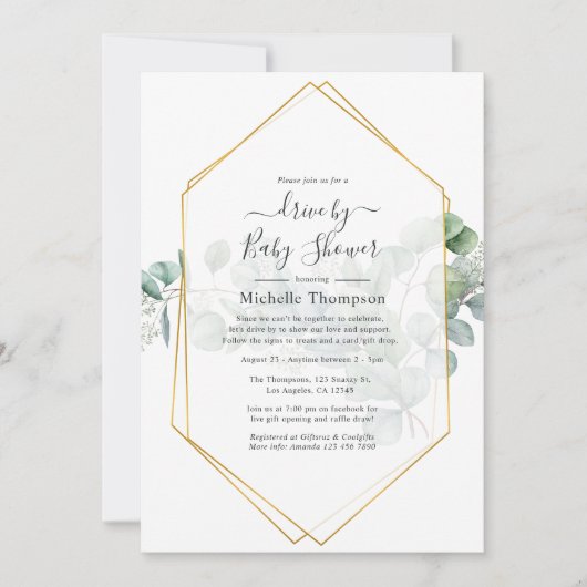 Eucalyptus Geometric Drive by Shower Kaart (Voorkant)