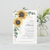 Eucalyptus Geometric Florence Baby shower Sunflowe Kaart (Staand voorkant)