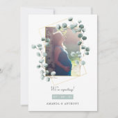 Eucalyptus Geometric Foto Zwangerschap Aankondiging (Voorkant)