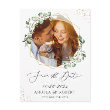 Eucalyptus Geometric Lijst Foto slaat de datum op