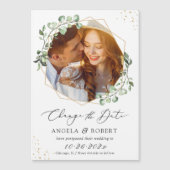 Eucalyptus Geometric Photo Change the Date Magnet (Voorkant)