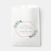 Eucalyptus Geometric Roos Gold Foil Weddenschap Bedankzakje (Voorkant)