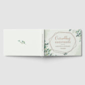 Eucalyptus Geometric Roos Gold Foil Weddenschap Gastenboek (Volledig)