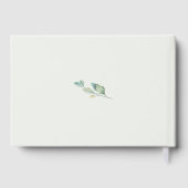 Eucalyptus Geometric Roos Gold Foil Weddenschap Gastenboek (Achterkant)