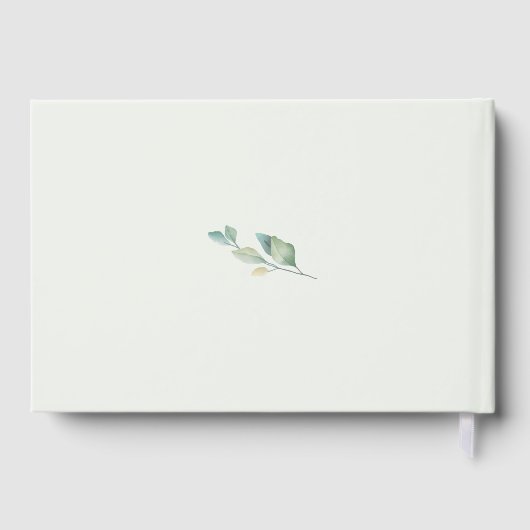 Eucalyptus Geometric Roos Gold Foil Weddenschap Gastenboek (Achterkant)