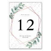 Eucalyptus Geometric Roos Gold Foil Weddenschap Kaart (Voorkant)