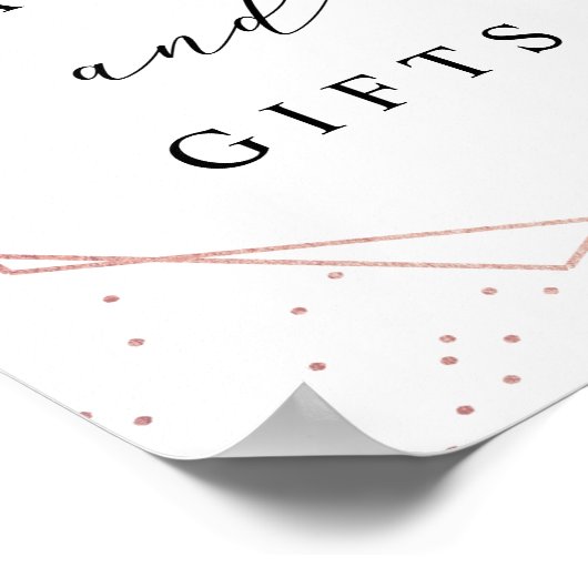 Eucalyptus Geometric Roos Gold Foil Weddenschap Poster (Hoek)