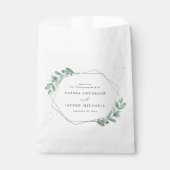 Eucalyptus Geometric Silver Foil Wedding Bedankzakje (Voorkant)