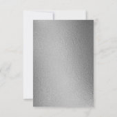 Eucalyptus Geometric Silver Foil Wedding RSVP Kaartje (Achterkant)