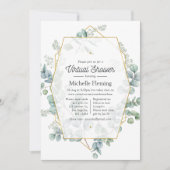 Eucalyptus Geometric Virtual Baby shower Kaart (Voorkant)