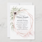 Eucalyptus Geometric Virtual Baby shower Kaart (Voorkant)