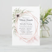 Eucalyptus Geometric Virtual Baby shower Kaart (Staand voorkant)