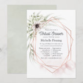 Eucalyptus Geometric Virtual Baby shower Kaart (Voorkant / Achterkant)