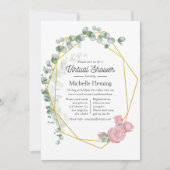 Eucalyptus Geometric Virtual Baby shower Kaart (Voorkant)