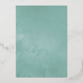 Eucalyptus Geometric Virtual Shower per mail Folie Uitnodiging (Achterkant)