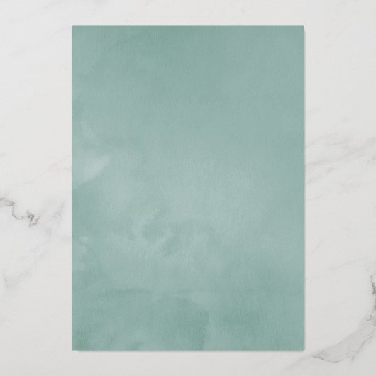 Eucalyptus Geometric Virtual Shower per mail Folie Uitnodiging (Achterkant)