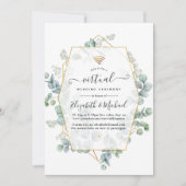 Eucalyptus Geometric Virtual Weddenschap Kaart (Voorkant)