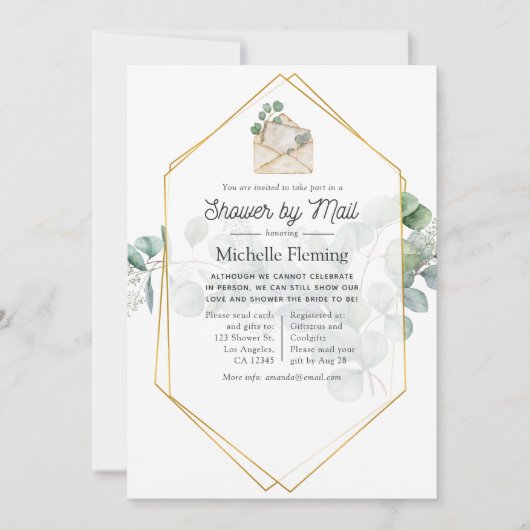 Eucalyptus Geometric Vrijgezellenfeest by Mail Kaart (Voorkant)