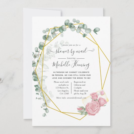 Eucalyptus Geometric Vrijgezellenfeest by Mail Kaart (Voorkant)